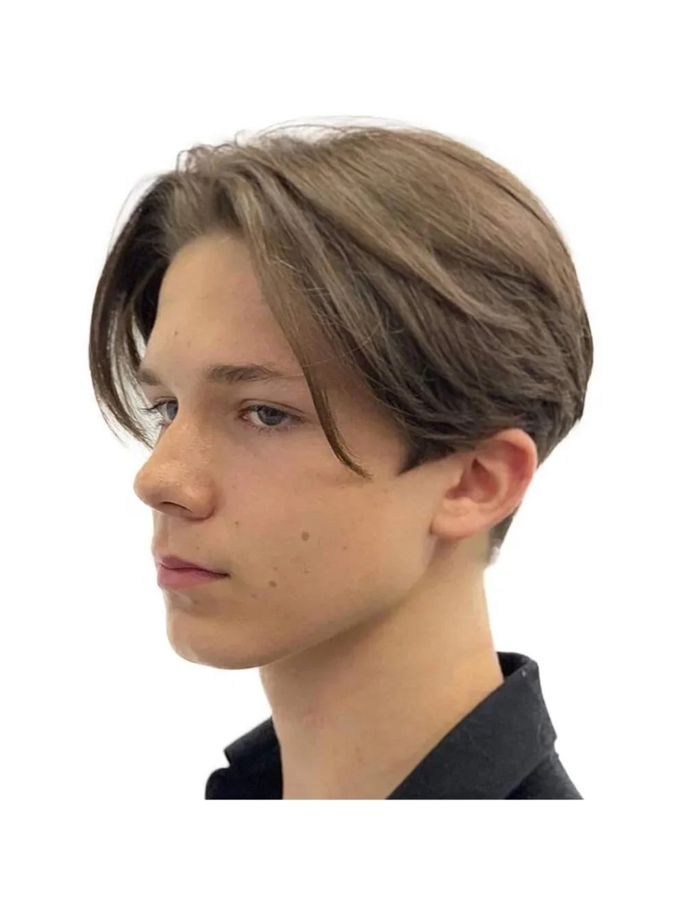 Men's Brown 1 Heat Resistant Synthetic Fiber Long Hair Retro Mullet Wigs